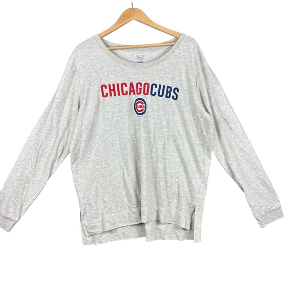 EUC MLB Genuine Merch Women's Chicago Cubs Gray Crew Neck Loose Fit Sweater XL - Picture 2 of 11